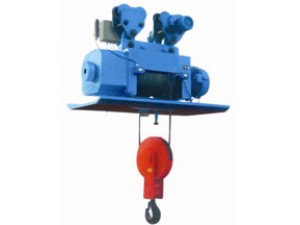 一種能適用于吊運(yùn)熔融金屬或其它高溫固態(tài)物品的冶金鋼絲繩子電動(dòng)葫蘆。